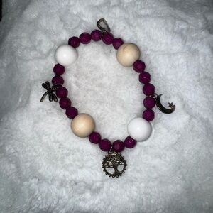Purple charm bracelet